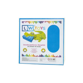 L-W Toys Velká podložka na stavění 50x50 bodů modrá
