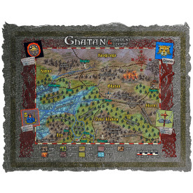 Mapa Ghatanu a okolních zemí
