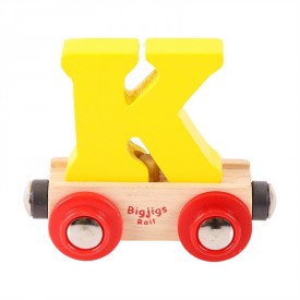 Bigjigs Rail vagónek dřevěné vláčkodráhy - Písmeno K