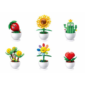 Sluban Flowers M38-B1073  Květiny s očima malé Displej 6 ks