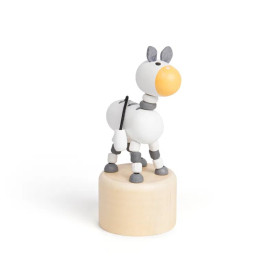 Bigjigs Toys Dřevěná mačkací zvířátka Safari Zebra