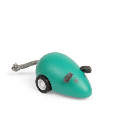 Bigjigs Toys Dřevěné natahovací zvířátko 1 ks Myš zelená