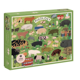 Chronicle Books Puzzle Pigologie 1000 dílků - poškozený obal