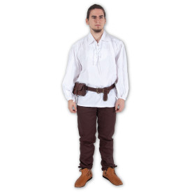 Bavlněná mušketýrská košile - bílá