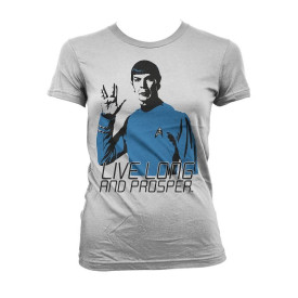 Dámské tričko Star Trek - Live Long And Prosper, bílé