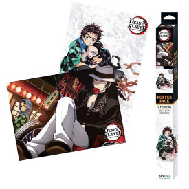 Sada plakátů Demon Slayer - Muzan, Tanjiro & Nezuko