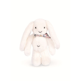 Doudou Plyšový králíček s šátkem bílý 35 cm