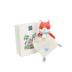 Doudou Dárková sada Plyšová liška Romarin s chrastítkem 21 cm