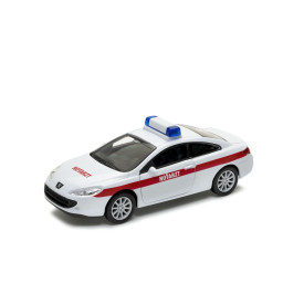 Welly Peugeot Coupe 407 NOTARZT 1:34 bílé
