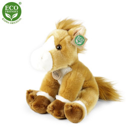 Rappa Plyšový kůň sedící 30 cm ECO-FRIENDLY