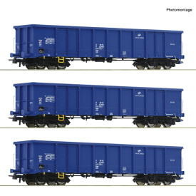 Roco Sada 3 ks otevřených nákladních vagónů PKP Cargo - 6600100