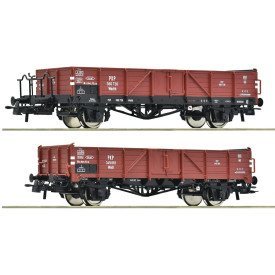 Roco Sada 2 ks otevřených nákladních vagónů PKP - 6600150