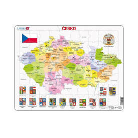 Larsen Vzdělávací puzzle Česká republika Kraje 70 dílků