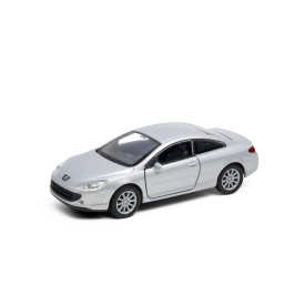 Welly Peugeot Coupé 407 1:34 stříbrný