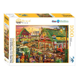 Brain Tree Puzzle Čerpací stanice 1000 dílků - poškozený obal