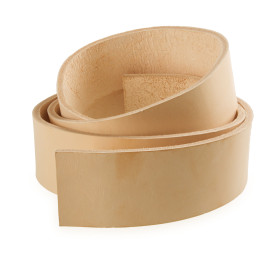 Hovězí kůže na opasek - přírodní, 4 cm
