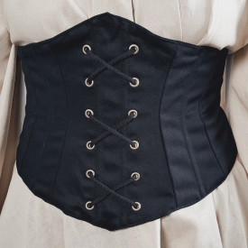 Bavlněný korzet Boudica - černý