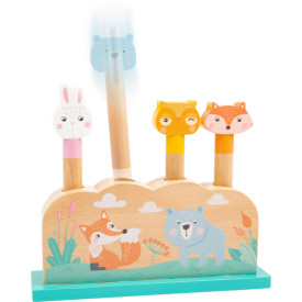 Small Foot Dřevěná vystřelovací hra zvířátka - poškozený obal