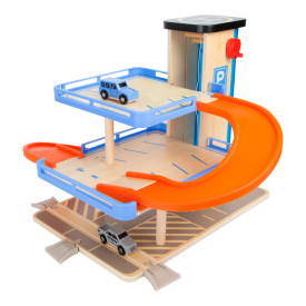 Small Foot Dřevěná patrová garáž s výtahem - poškozený obal