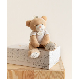Doudou Dárková sada - medvídek malý král 25 cm - poškozený obal