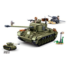 Sluban Army N38-B0860 Střední tank 2v1 a protiletecké dělo - poškozený obal