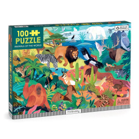 Mudpuppy Zvířata světa Puzzle100 dílků