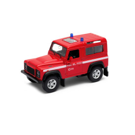 Welly - Land Rover Defender model 1:34 červený hasiči
