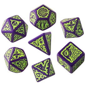 Sada kostek Pathfinder - Goblin Purple & green