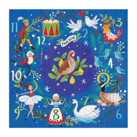 Galison Puzzle Dvanáct vánočních dnů 500 dílků