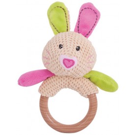 Bigjigs Toys - Chrastítko kroužek králíček Bella