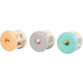 Small Foot Pastelové chrastítko 1ks šedá