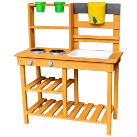 2Kids Toys Dřevěná zahradní kuchyňka s dřezem