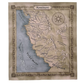 Mapa na plátně Zaklínač: Hra na hrdiny