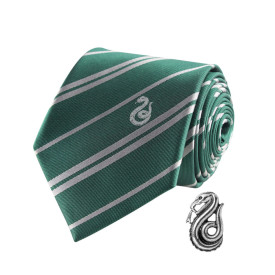 Kravata Harry Potter s odznakem - Zmijozel