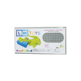 L-W Toys Podložka na stavění - JUNIOR 16x32 bodů šedá