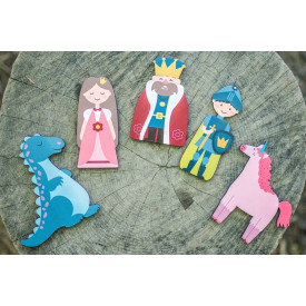 BeWooden Dřevěná magnetka Království - sada 5 ks