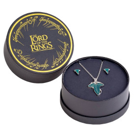 Dárková sada Pán prstenů - Elfský lístek (náušnice + náhrdelník)