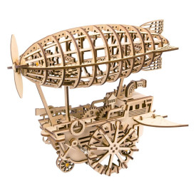 RoboTime 3D dřevěná mechanická skládačka Fantastická vzducholoď