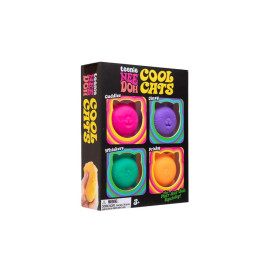 Schylling NeeDoh Barevné mačkací mini kočky 4 ks