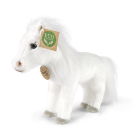 Rappa Plyšový kůň bílý 24 cm ECO-FRIENDLY