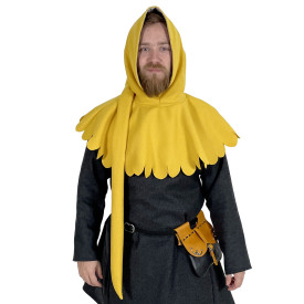 Středověká vlněná kápě - žlutá