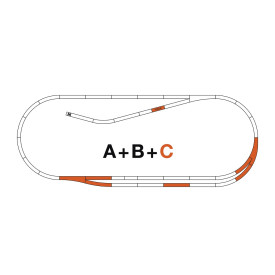 Roco Line Sada kolejí C (paralelní úsek) s podložím - 42021