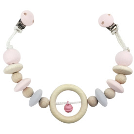 Hess Závěs na kočárek přírodní s růžovým zvonečkem