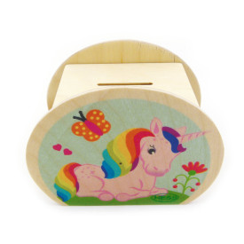 Hess Dřevěná pokladnička jednorožec