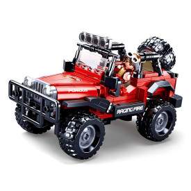 Sluban Model Bricks M38-B0816 Off Road Červený 4x4 Poškozený obal