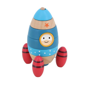 Vilac Dřevěná nasazovací věž s překvapením Raketa