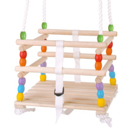 Bigjigs Toys Dřevěná korálková houpačka - poškozený obal