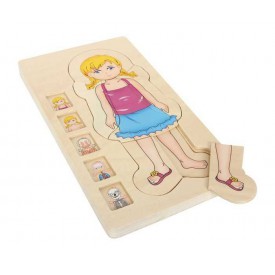 Dřevěné hračky - Puzzle Anatomie