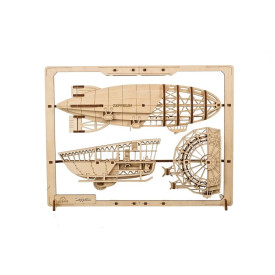 Ugears 2,5D dřevěné mechanické puzzle Vzducholoď Zeppelin