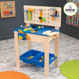 Dřevěné hračky - KidKraft pracovní stůl - Ponk s nářadím